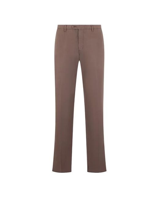 Fedeli Straight Broek in het Brown voor heren
