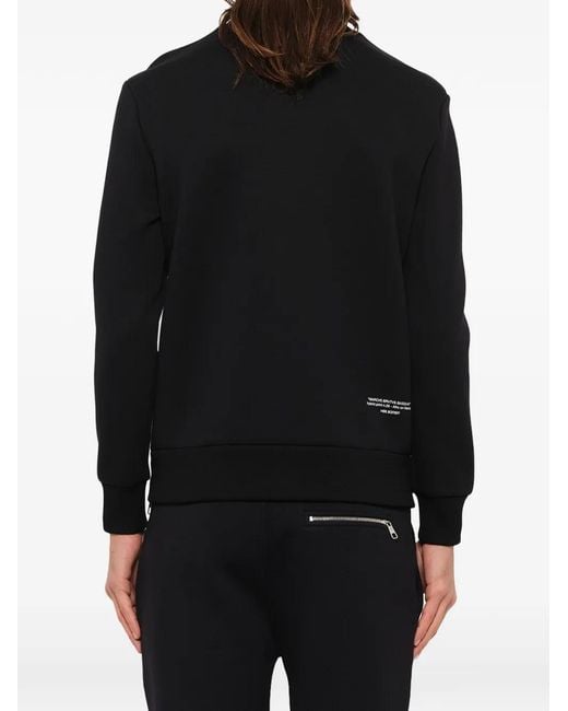 Neil Barrett Black Marcus Graphic-Print Zip-Detail Sweater for men