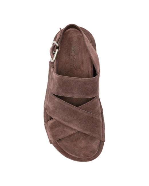 Vic Matié Brown Sandales Sense À Brides À Boucle