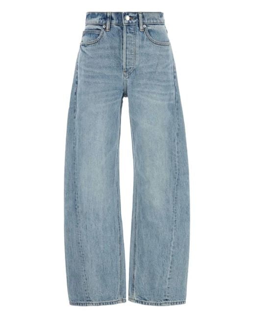 Alexander Wang Blue Logo-Patch Jeans