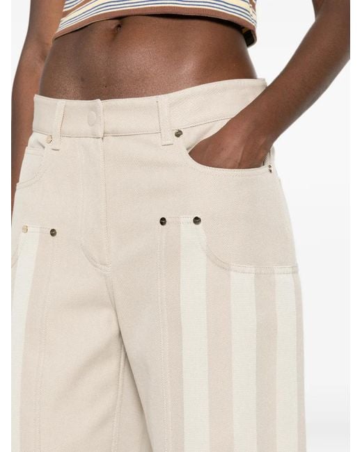 Fendi White Belt-Loop Pocket Jeans