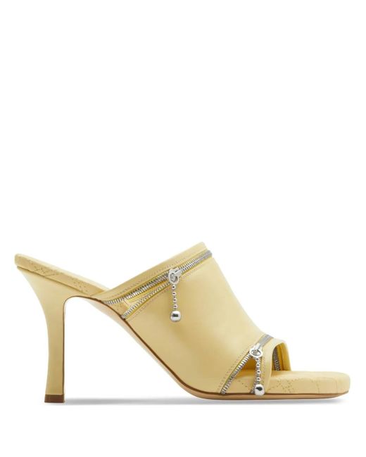 Burberry Metallic Sandalen Mit Reißverschluss 85Mm