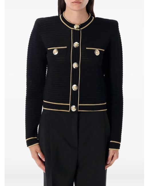 Cardigan A Coste di Balmain in Black