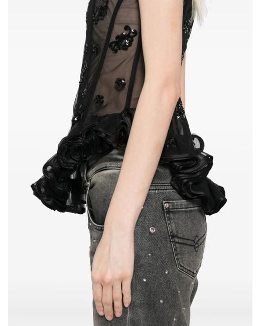 Chopova Lowena Black Afly Corsage