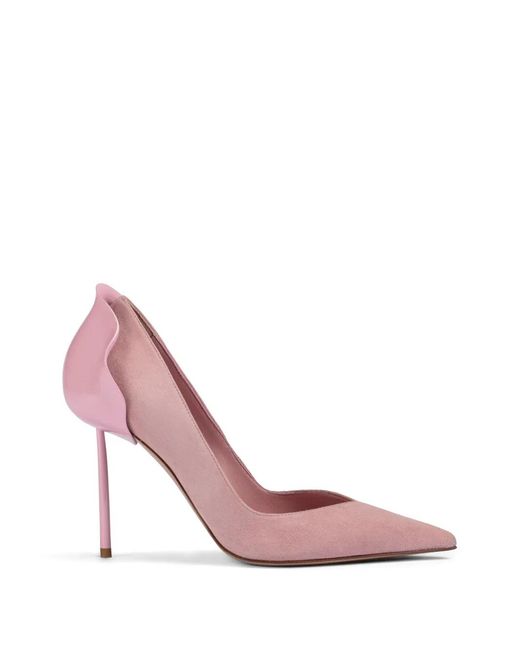 Le Silla Pink Petalo Suede Pumps