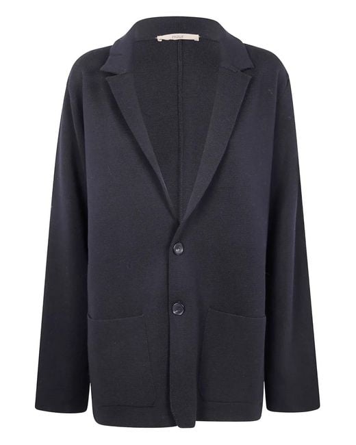Nuur Blue Single-Breasted Knitted Blazer for men
