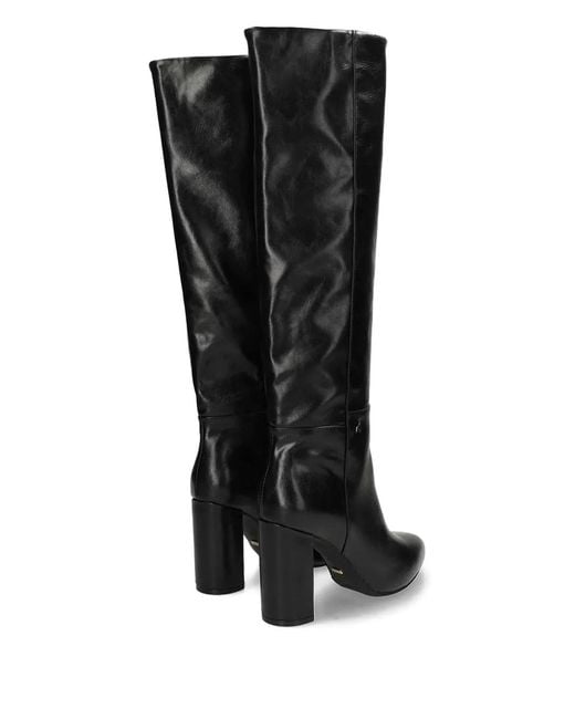 Mexx Black Point-Toe Block-Heel Boots
