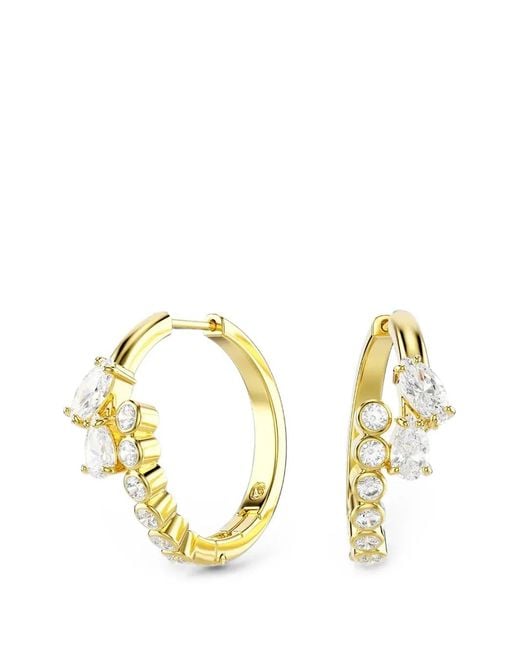 Swarovski Metallic Mesmera Crystal-Embellished Hoop Earrings