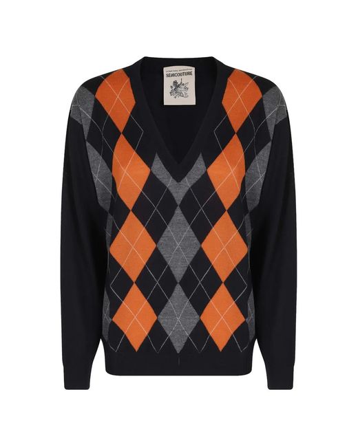 Semicouture Black Virgin Wool Sweater