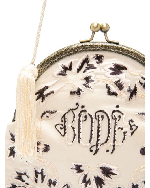 Bode Metallic Floral Tassel Backpack