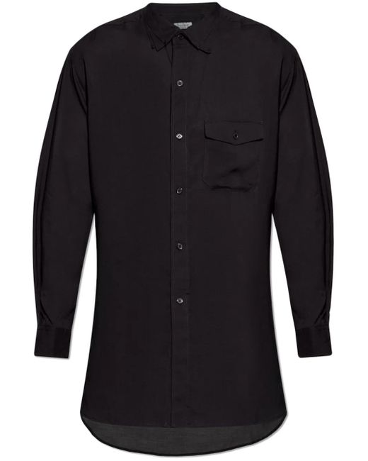 Camicia Con Colletto A Strati di Yohji Yamamoto in Black da Uomo