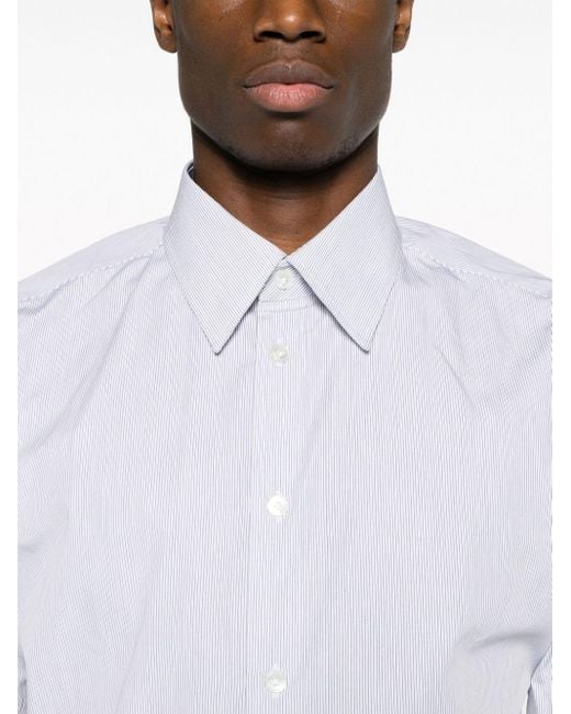 Lanvin Overhemd Met Krijtstreep in het White voor heren