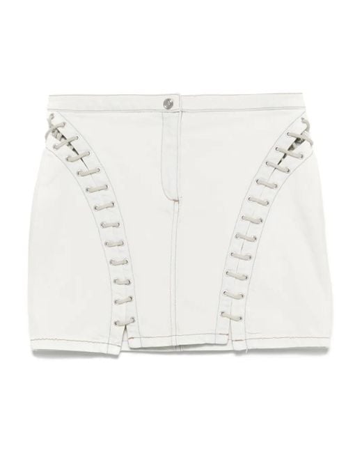 Minijupe En Jean Blumarine en coloris White