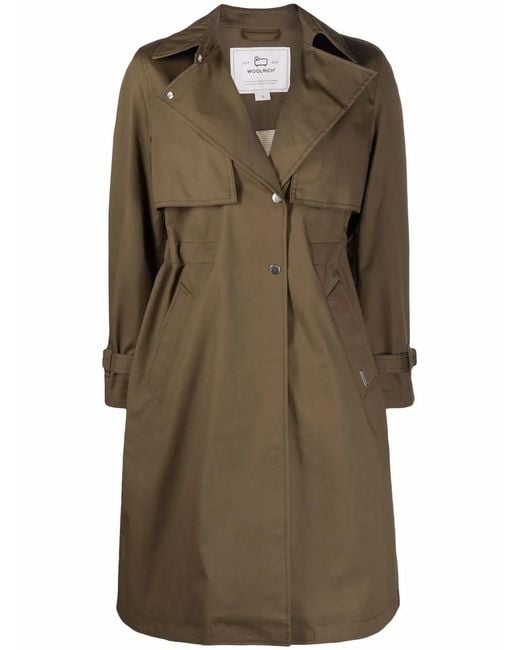 Woolrich Green Havice Zip-Front Parka Coat