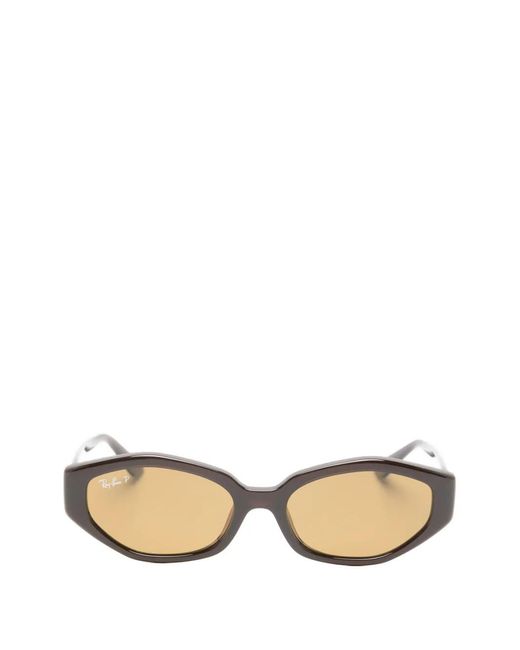 Ray-Ban Natural Geometric-Frame Polarized Sunglasses