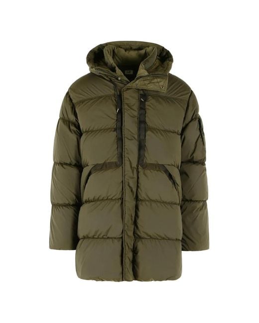 C P Company Green Nycra-R Lente Down Jacket for men