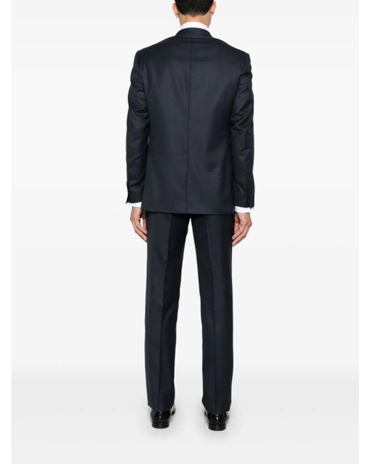 Canali Blue Checked Suit for men