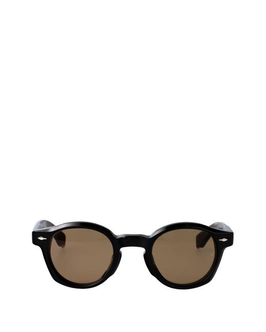 Jacques Marie Mage Black Felix Round Sunglasses for men