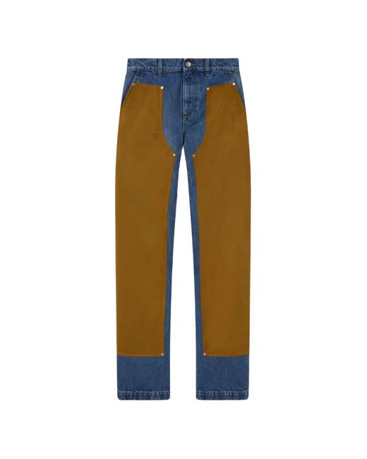 Stella McCartney Blue Panelled Straight-Leg Jeans