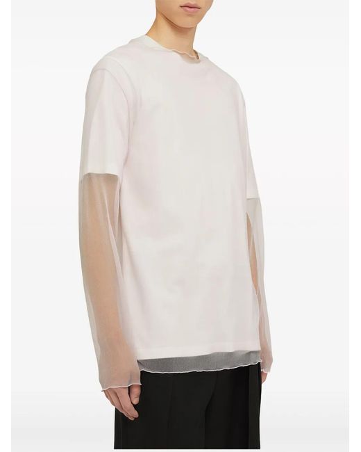 Jil Sander White Layered Long-Sleeve T-Shirt for men