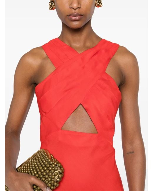 Sandro Red Wraparound Dress