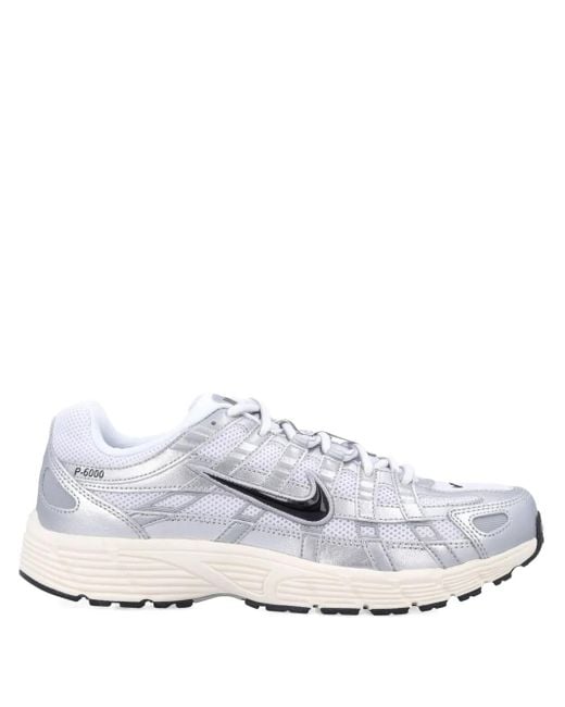 Nike White P-6000 Mesh-Panelled Sneakers