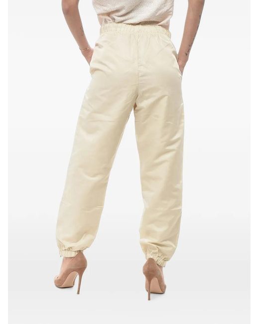 Fear Of God Natural Logo-Patch Drawstring-Waist Tapered Trousers