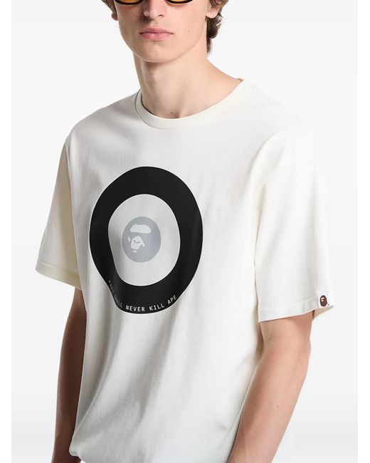 A Bathing Ape White Ape Target T-Shirt