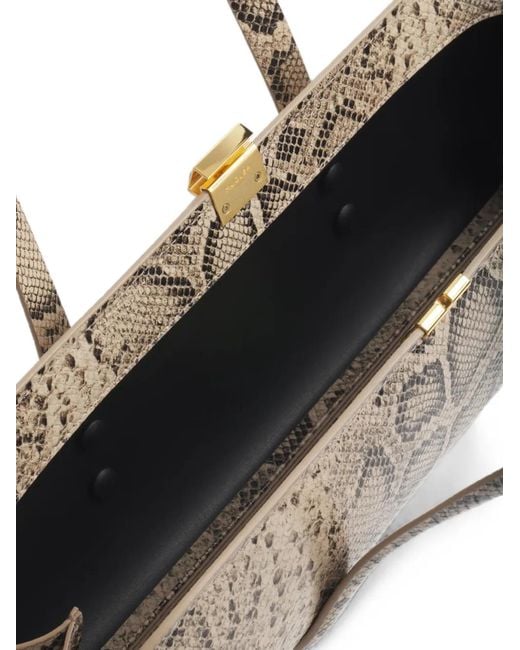 Mugler Natural Aurora Snakeskin-Effect Shoulder Bag