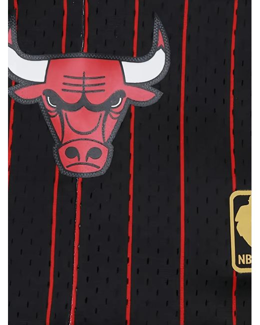 Mitchell & Ness Blue Striped Logo Shorts for men