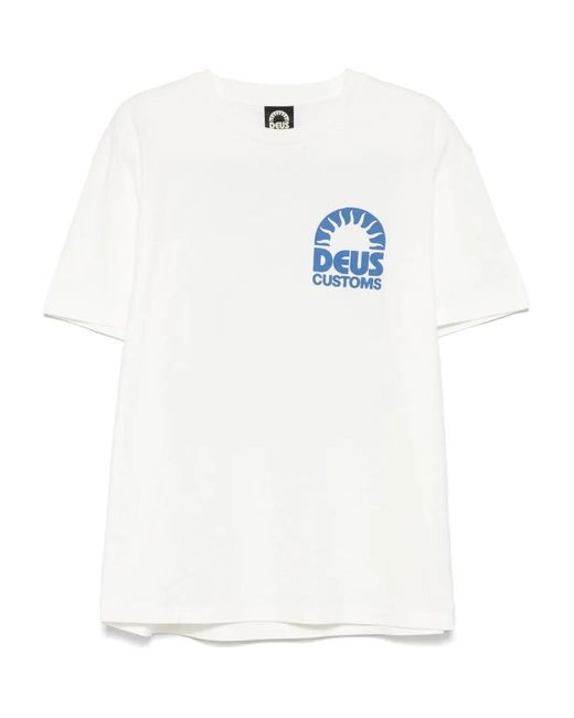 T-Shirt À Slogan Imprimé Deus Ex Machina pour homme en coloris White