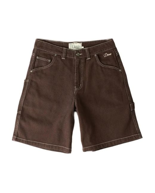Dime デニムショーツ Brown