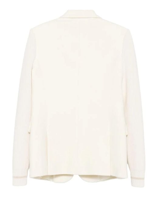 Eleventy White Wool Blazer