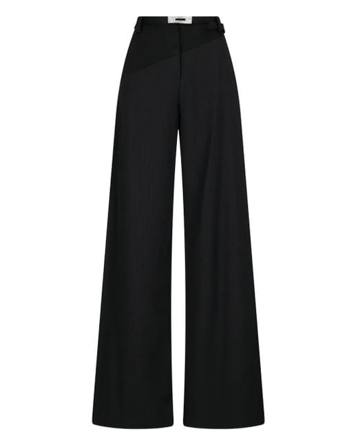 David Koma Black Buckle Tailored Trousers