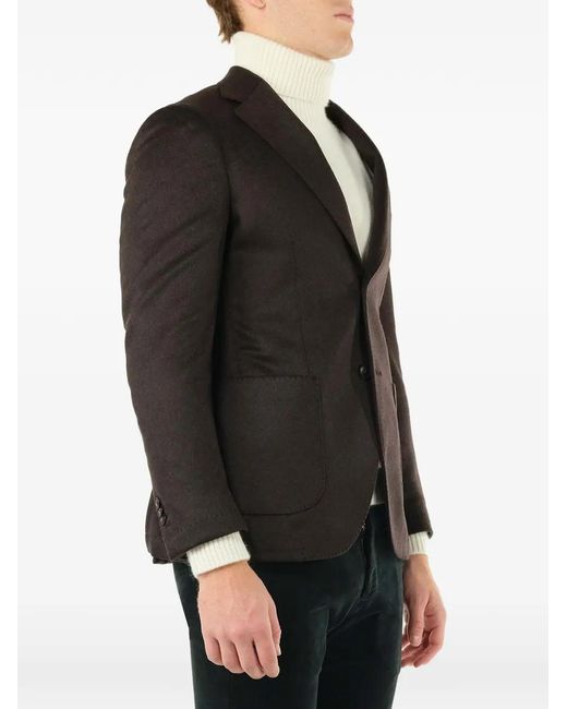 Al Duca D'aosta Blue Single-Breasted Wool Blazer for men