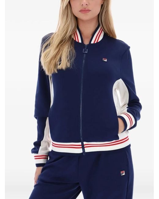 Fila Blue Silvana Pinstripe Track Jacket