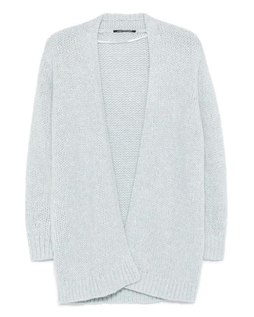 Luisa Cerano White Open-Front Cardigan