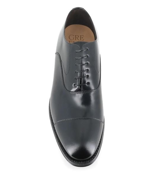 Green George Brown Cap-Toe Oxford Shoes for men