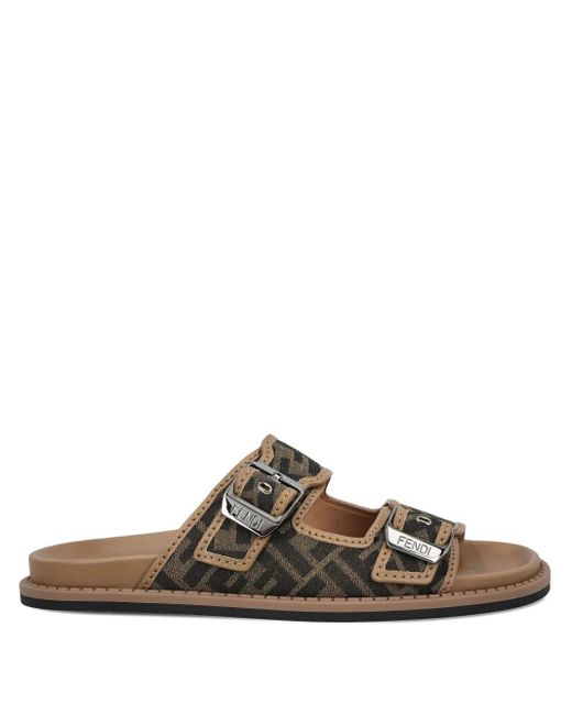 メンズ Fendi Feel モノグラム サンダル Brown