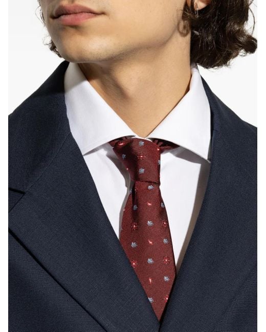 Cravatta di Etro in Purple da Uomo