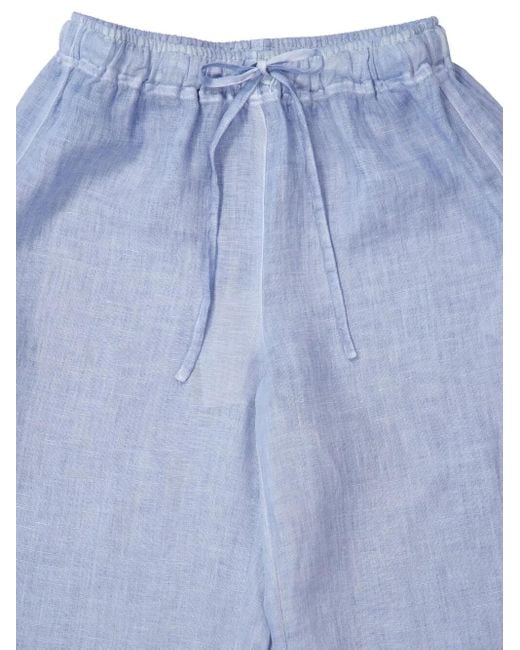 Pantalon En Lin À Lien De Resserrage 120% Lino en coloris Blue
