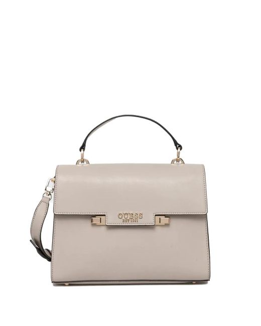 Guess White Aldith Tote Bag
