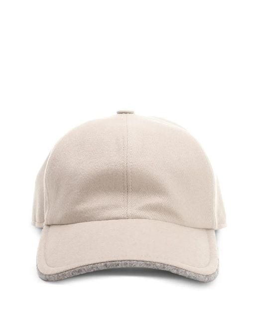 Barba Napoli Natural Wool Adjustable-Strap Baseball Cap for men