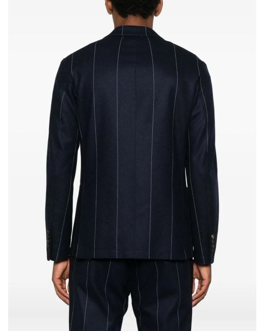 Eleventy Blazer Met Krijtstreep En Dubbele Rij Knopen in het Blue voor heren