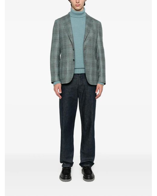 Fedeli Green Turtleneck Sweater for men