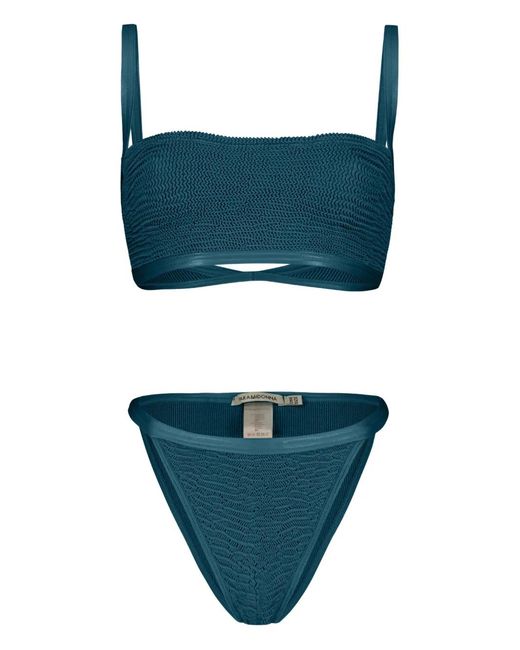 Paramidonna Blue Ava Textured Swimsuit