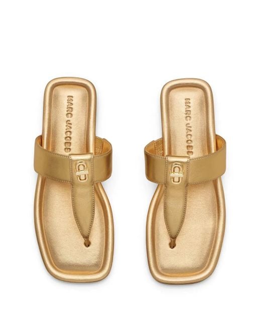 Sandales The Dual T Marc Jacobs en coloris Metallic