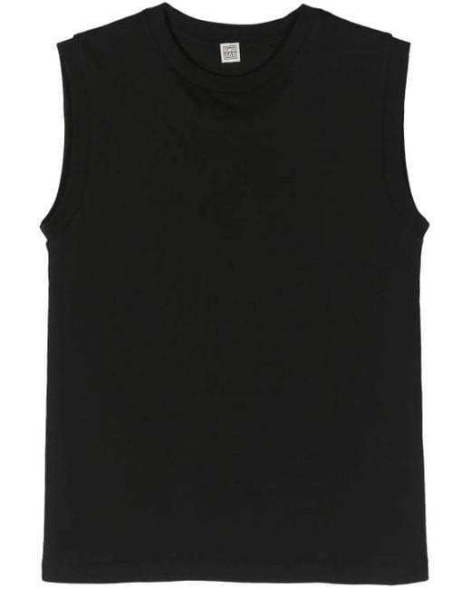 Totême  Tanktop Met Ronde Hals Van Biologisch Katoen in het Black
