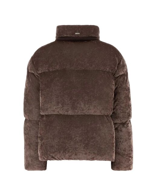 Herno Brown Quilted Chenille Jacket