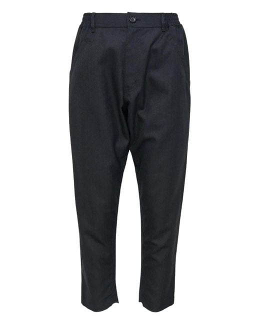 Comme des Garçons Blue Button-Up Trousers for men